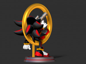 Shadow - Sonic the Hedgehog 2 Fanart 3D Druckmodell