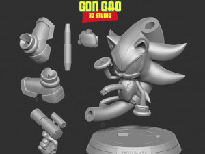 Shadow - Sonic the Hedgehog 2 Fanart 3D Druckmodell