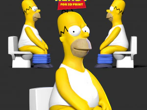 Homer with a relaxing moment 3D Print Model