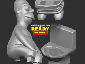 Homer with a relaxing moment 3D Print Model