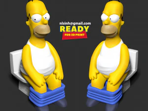 Homer with a relaxing moment 3D Print Model