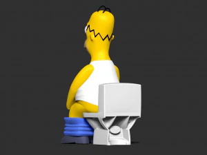 Homer with a relaxing moment 3D Print Model