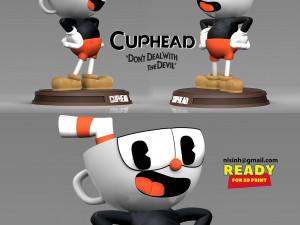 Cuphead Fanart 3D Принт Модель