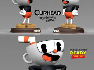 Cuphead Fanart 3D Print Model