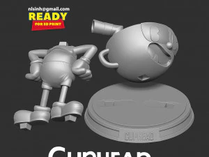 Cuphead Fanart 3D Print Model