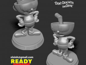 Cuphead Fanart 3D Принт Модель
