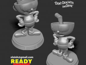 Cuphead Fanart 3D Print Model