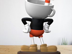 Cuphead Fanart 3D Принт Модель