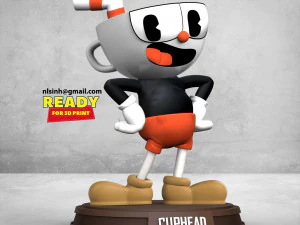 Cuphead Fanart 3D Print Model