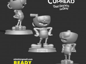 Cuphead Fanart 3D Принт Модель