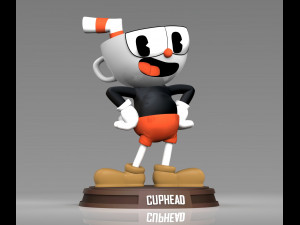 Cuphead Fanart 3D Принт Модель