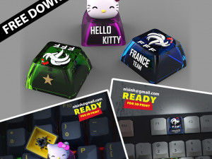Some free keycaps Modèles 3D en vedette