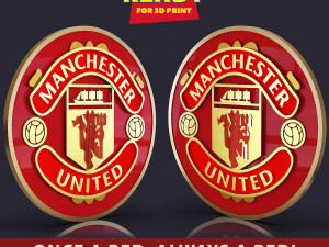 Manchester United logo 3D Print Model