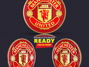 Manchester United logo Modèles 3D en vedette