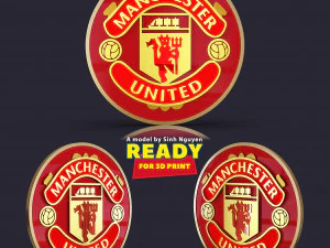 Manchester United logo 3D Print Model