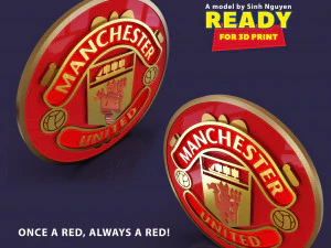 Manchester United logo 3D Print Model
