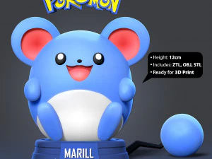 Маріл - Pokemon Fanart 3D Принт Модель