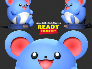 Marill - Pokemon Fanart 3Dプリントモデル