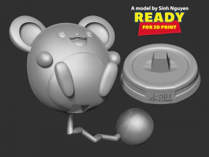 Marill - Pokemon Fanart 3D Print Model