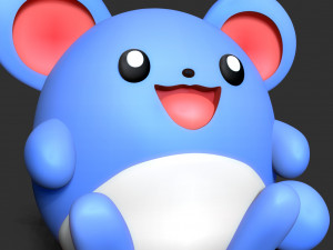 Marill - Pokemon Fanart 3Dプリントモデル