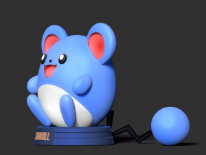 Marill - Pokemon Fanart 3Dプリントモデル