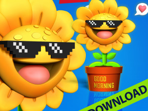 Sunflowers 3D Print Model