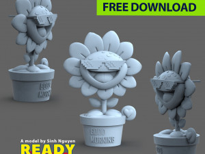 Sunflowers 3D Print Model