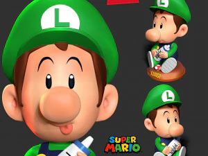 Baby Luigi 3D Print Model