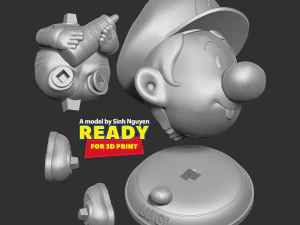 Baby Luigi 3D Print Model