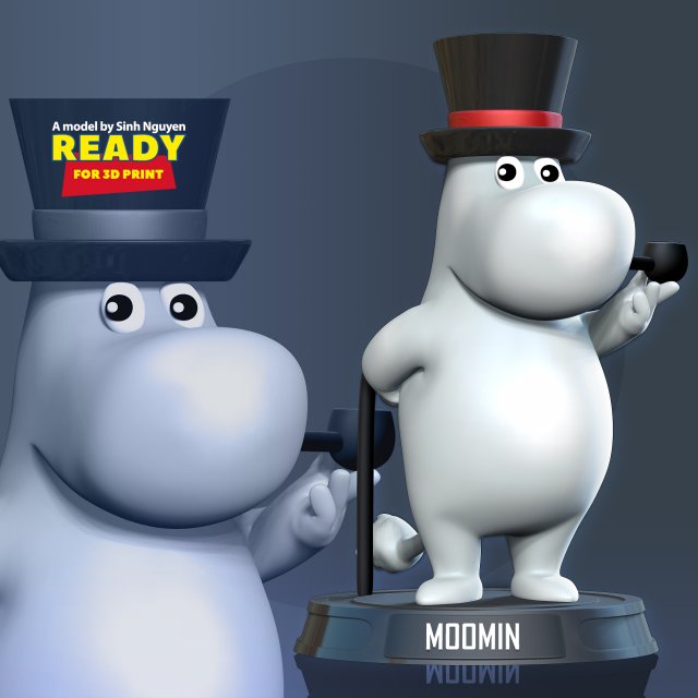 Moominpappa Modello di stampa 3D .c4d .max .obj .3ds .fbx .stl .blend 