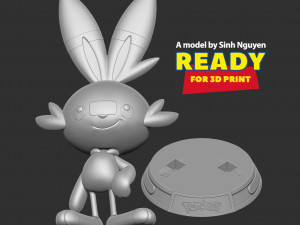 Scorbunny - Pokemon Fanart Modelo de Impressão 3D