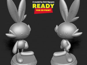 Scorbunny - Pokemon Fanart Modelo de Impressão 3D