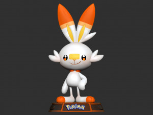 Scorbunny - Pokemon Fanart Modelo de Impressão 3D