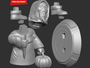 Faccia da fantasma Modello di stampa 3D
