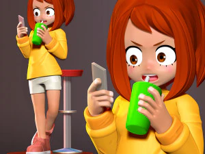 Kid Ochaco Uraraka Modelo de Impressão 3D