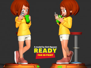Kid Ochaco Uraraka 3D Baskı Modeli