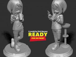 Kid Ochaco Uraraka 3D Print Model