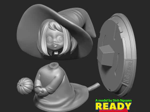 Witch chibi 3D Print Model