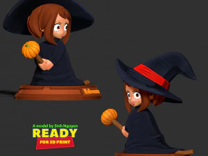 Witch chibi 3D Print Model