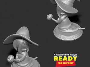 Witch chibi 3D प्रिंट मॉडल