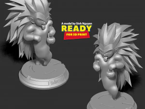 Gotenks fantasma SSJ3 con Halloween Modelo de impresión 3D