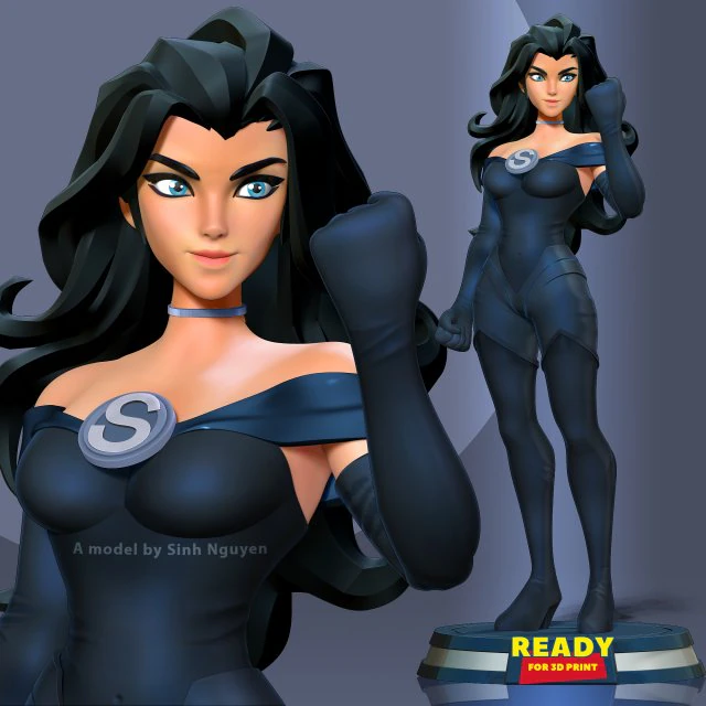 Superwoman Stylized 3D Print Model .c4d .max .obj .3ds .fbx .stl .blend 