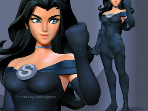 Superwoman Stylized 3D Print Model