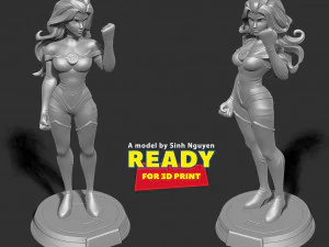 Superwoman Stylized 3D Print Model