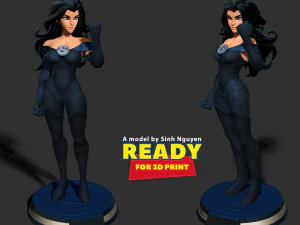 Superwoman Stylized 3D Print Model