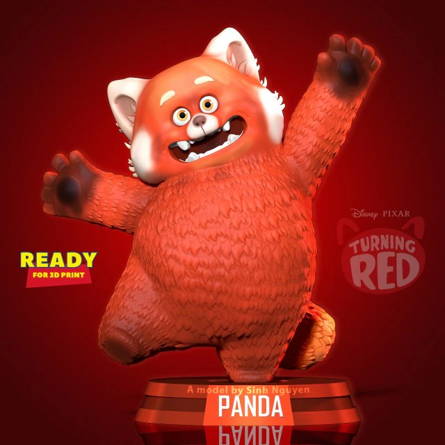 Turning Red - Meilin Lee 3D Print Model .c4d .max .obj .3ds .fbx .stl .blend
