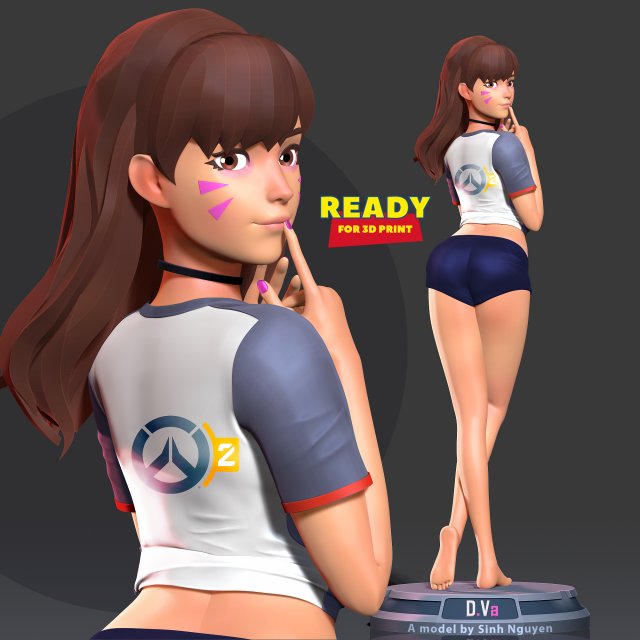 DVa - Fanart Model do druku 3D .c4d .max .obj .3ds .fbx .stl .blend 