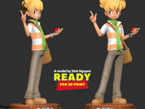 Barry - Pokemon Fanart 3D Print Model