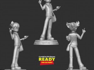 Barry - Pokemon Fanart 3D Print Model