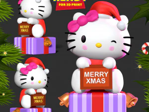 Hello Kitty - Merry Christmas 3D Print Model